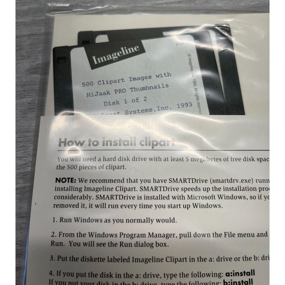 Hijaak Pro Image Converter Software and Clipart IBM PC Floppy Inset Systems Vtg - Picture 2 of 7